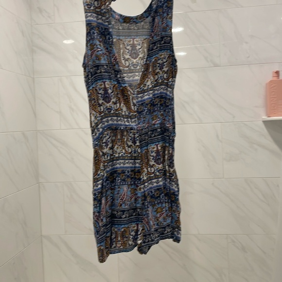 Blue, yellow, magenta and cream romper - Picture 3 of 4